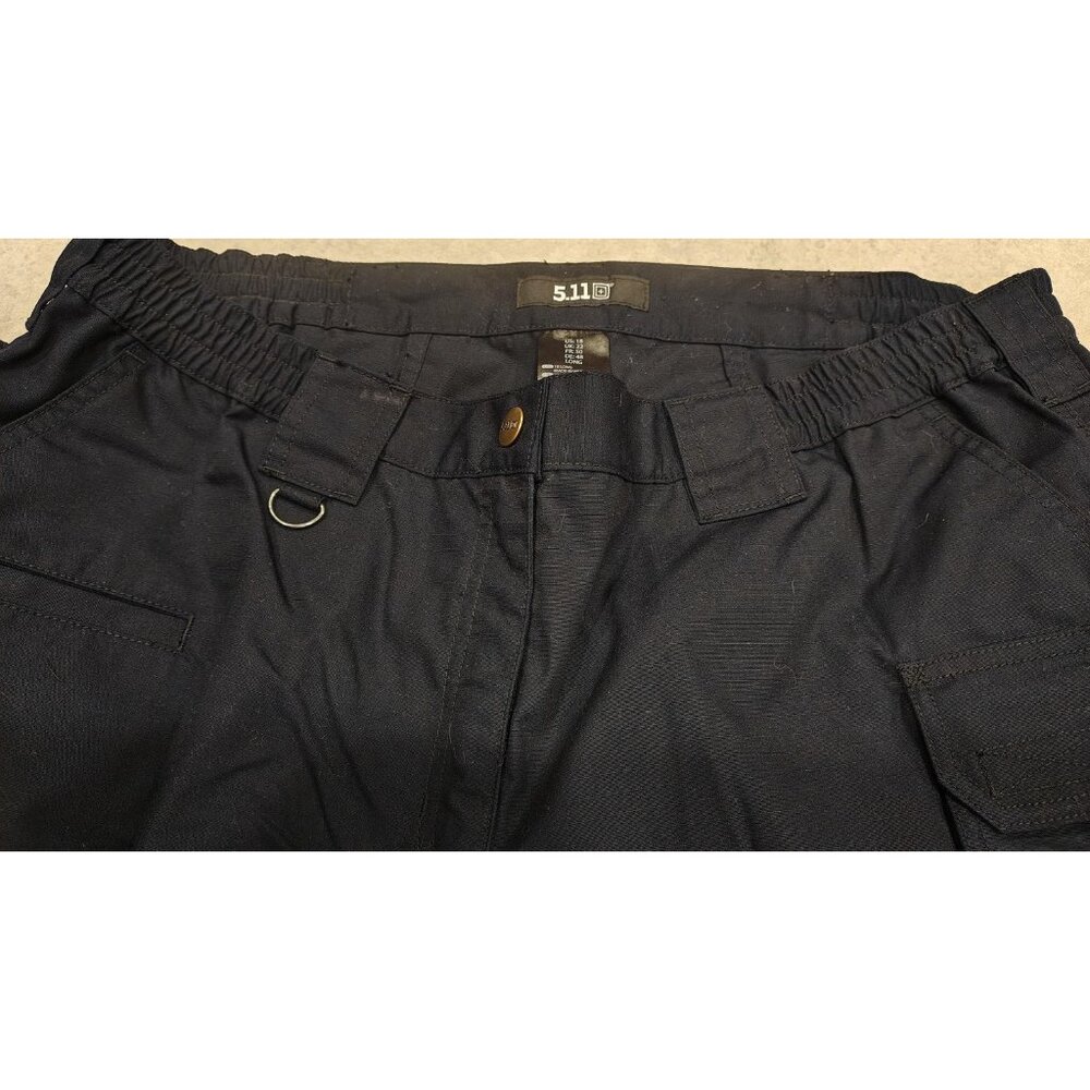 5.11 Tactical Women's Black Straight-Leg Cargo Pants - Picture 4 of 11